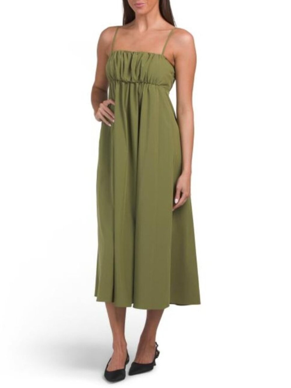 BCBG Drawstring Midi Dress